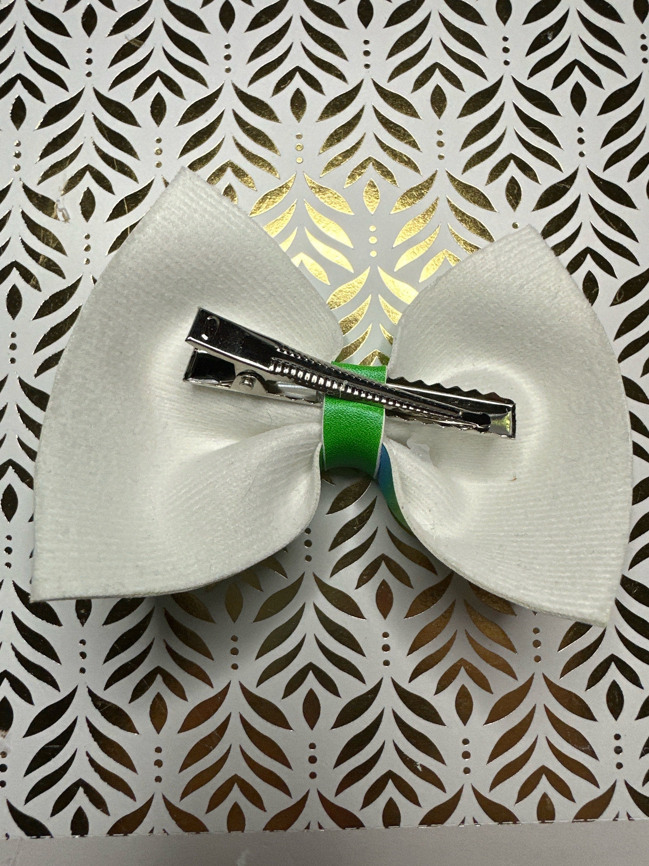 Lucky Leprechaun Faux Leather Hair bows