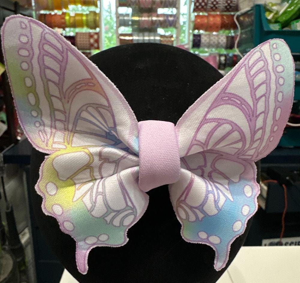 Colorful Butterfly Neoprene Hair bow