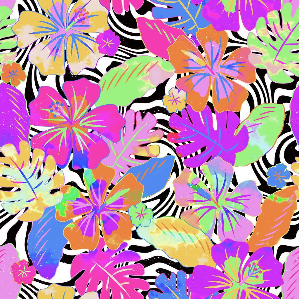 Tropical Hibiscus Girl Romper