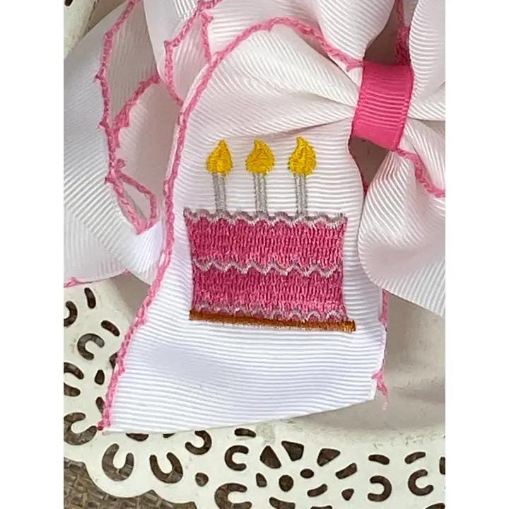 Birthday hair bows.