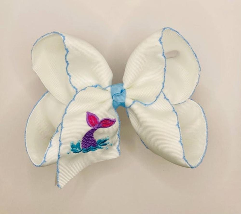 Mermaid Tail Moonstitch Bow