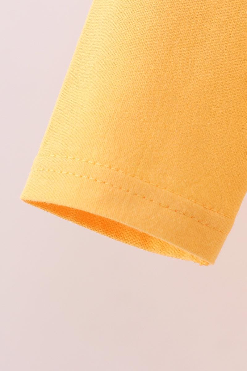 Yellow LSU Go Team embroidery top
