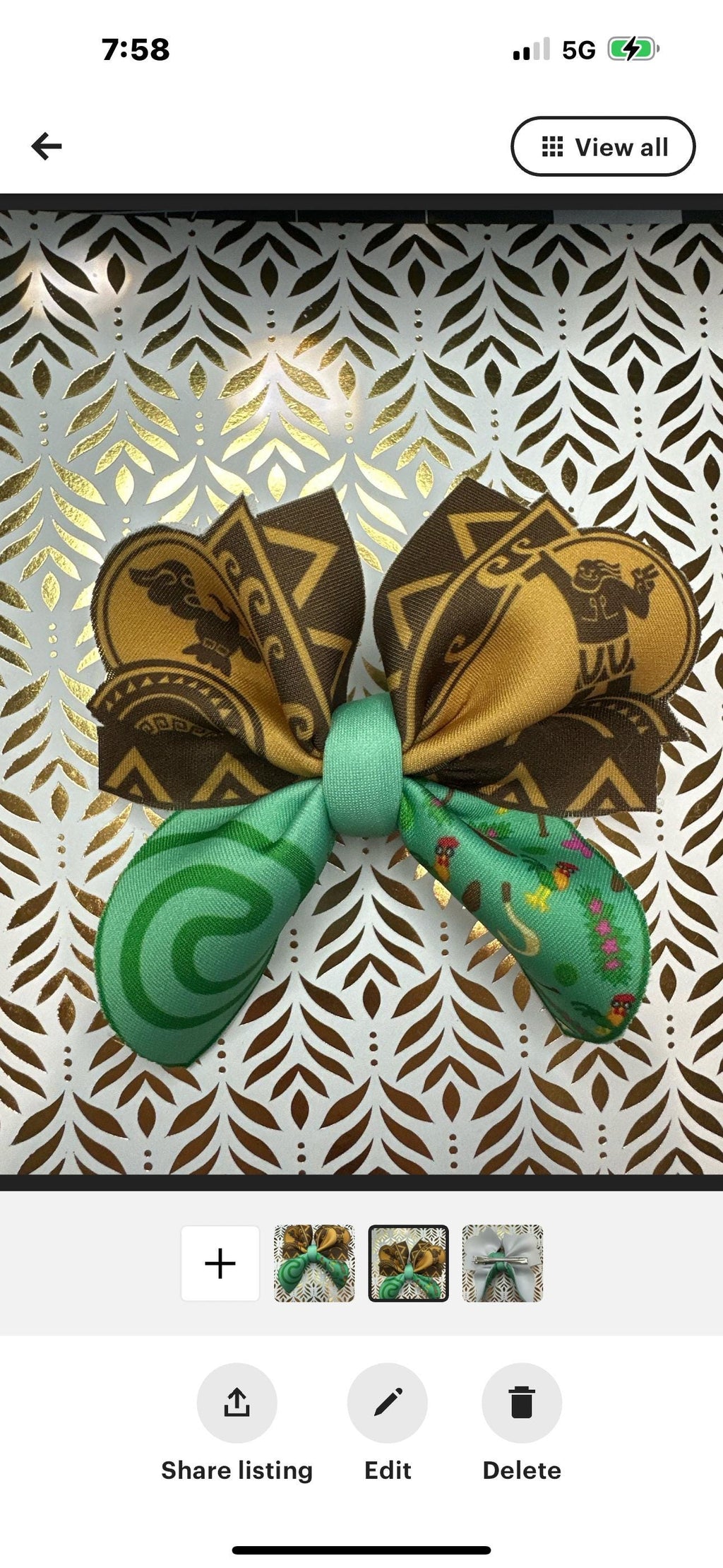 Moana Bubble Hair bow
