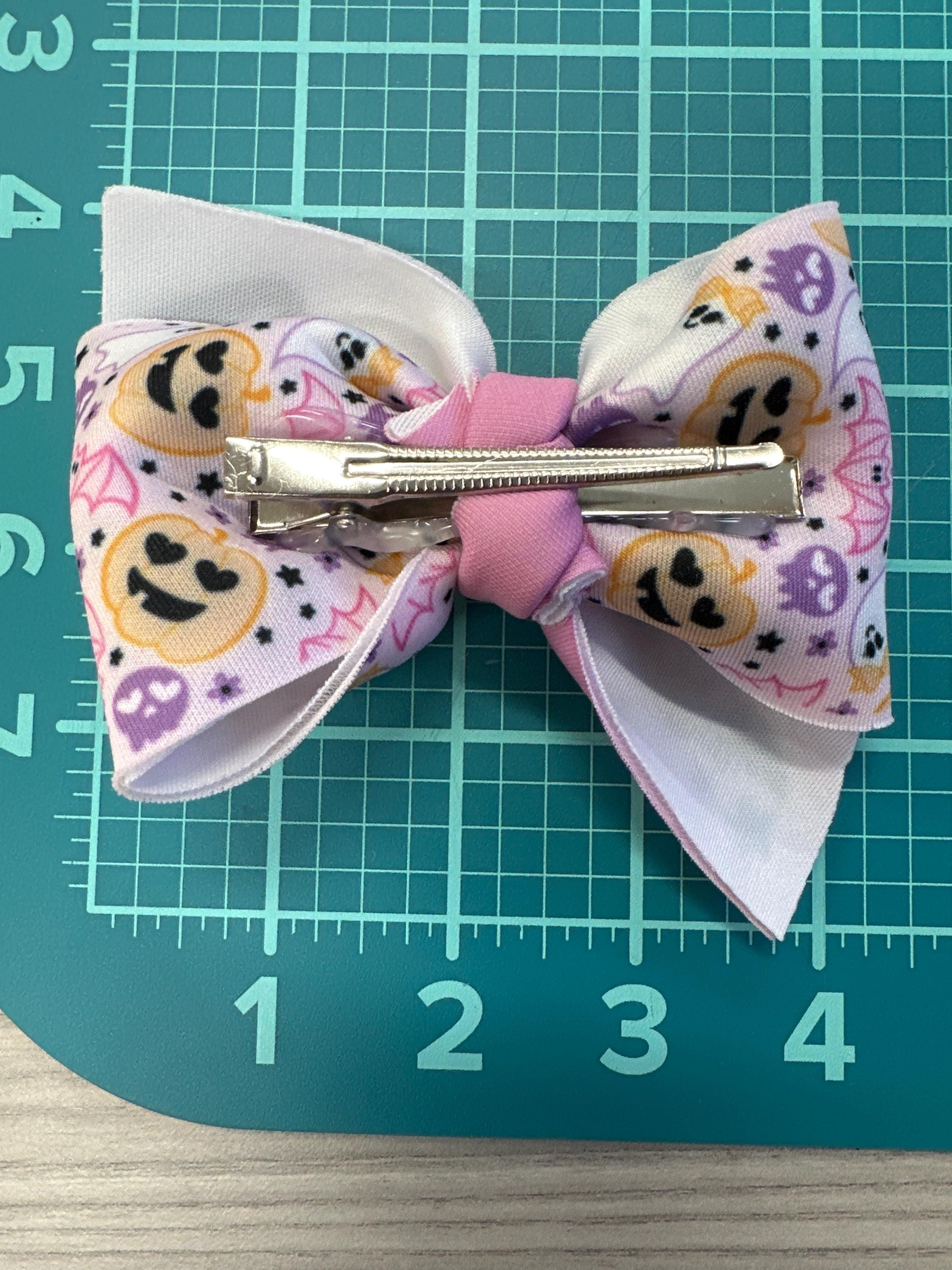 Halloween Pink EEKs Pinwheel Hair bow