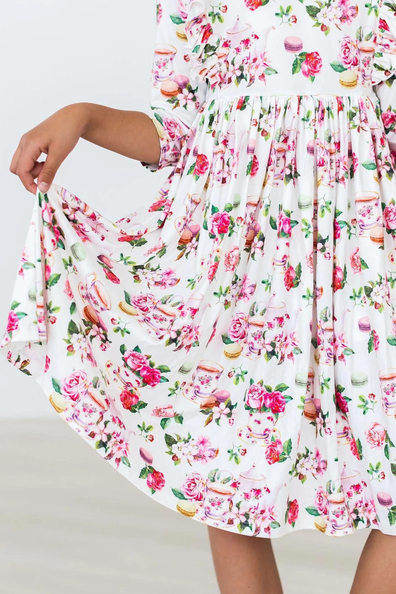 Macaroons & Tea Ruffle Twirl Dress