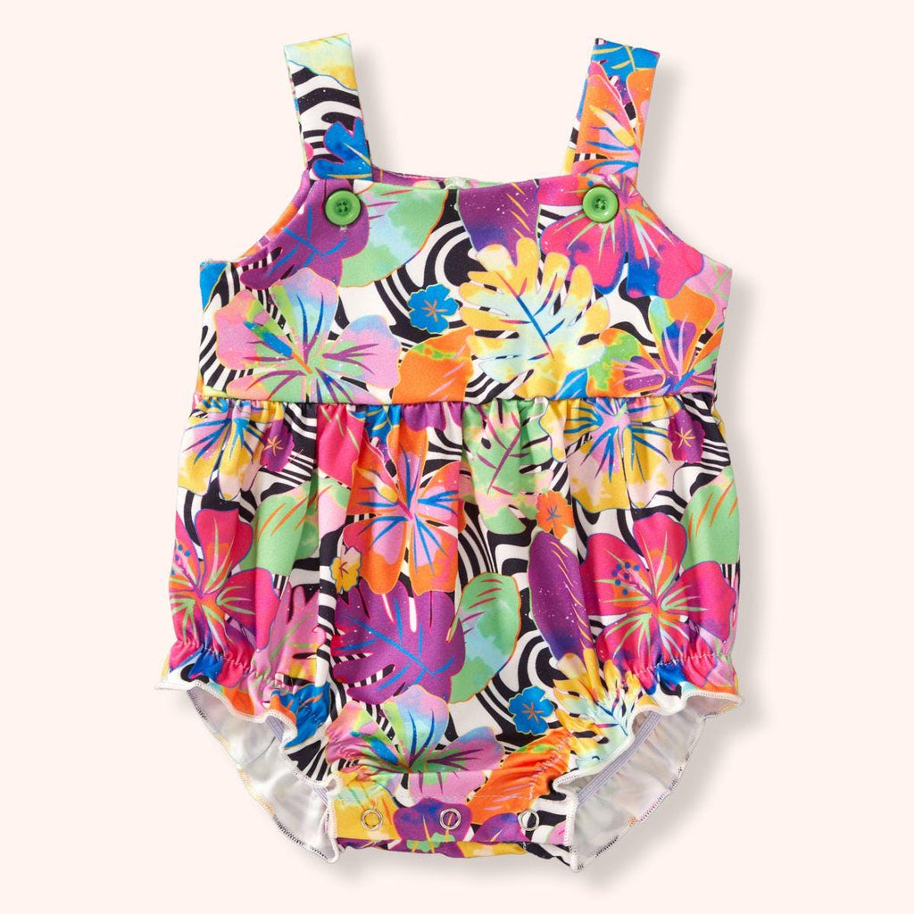 Tropical Hibiscus Girl Romper