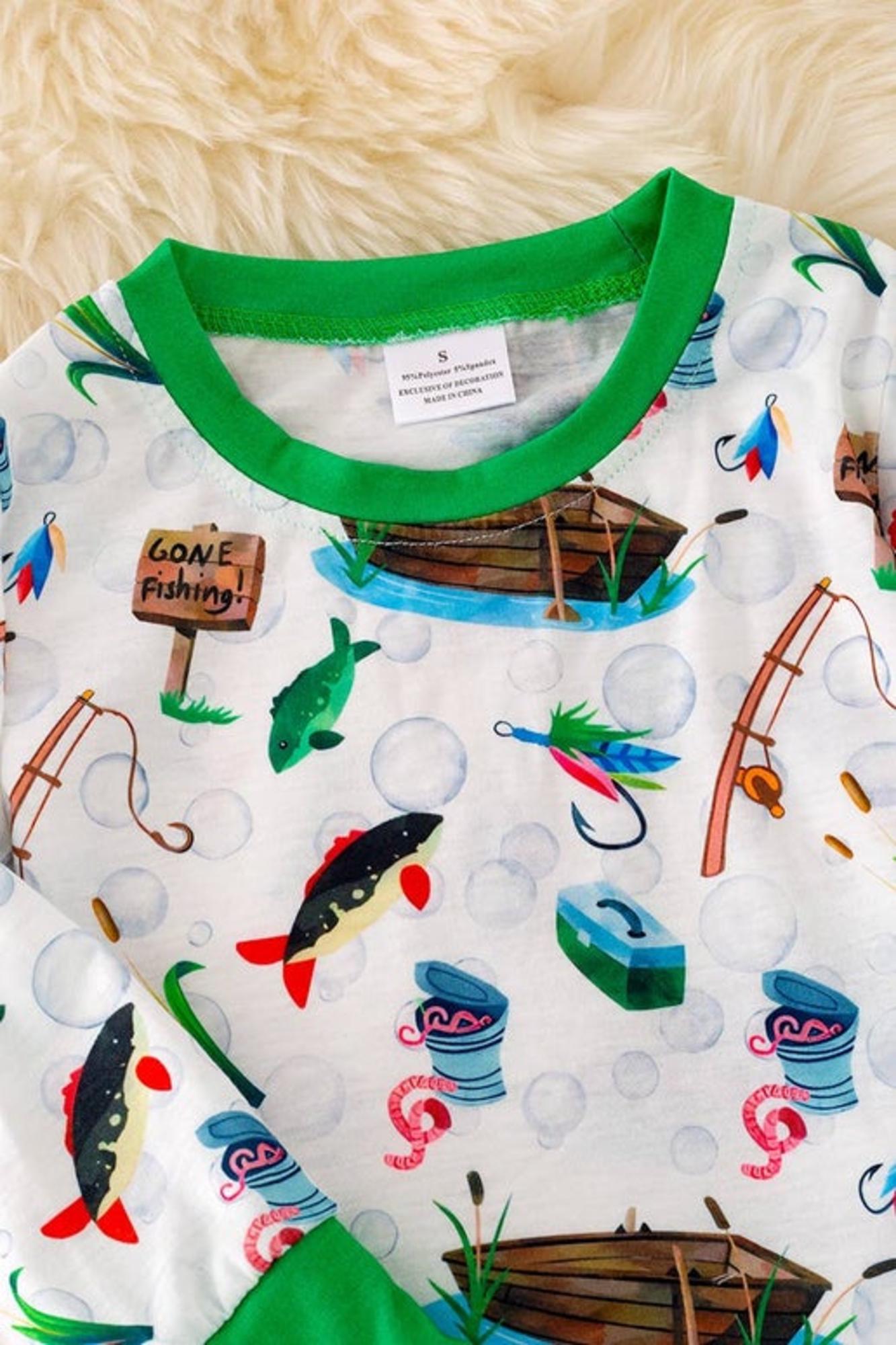 Gone Fishing Boys Printed Pajamas