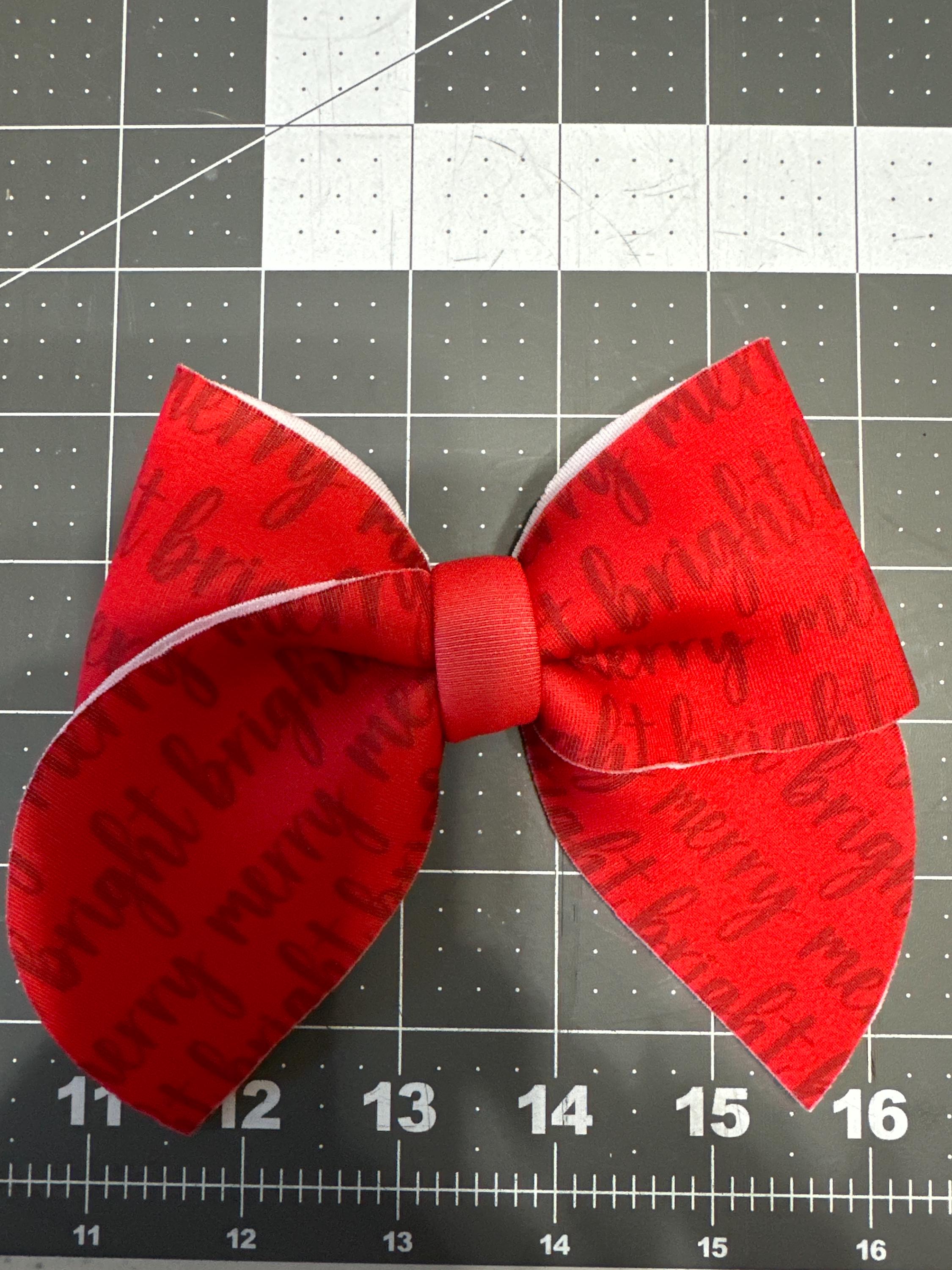 Very Merry Christmas Sailor Neoprene Hair Bows