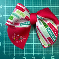 Retro Christmas Sailor Neoprene Hair Bows
