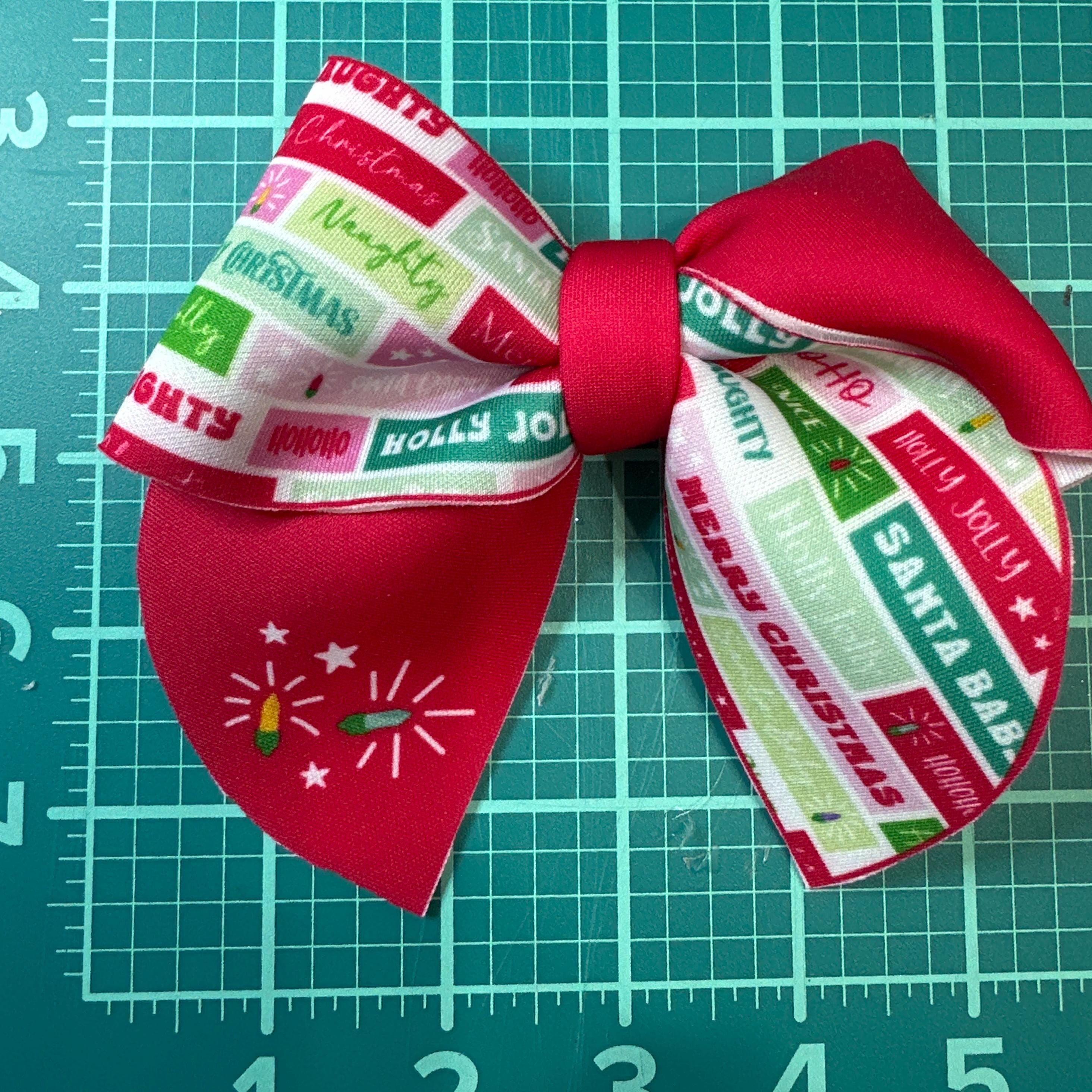 Retro Christmas Sailor Neoprene Hair Bows