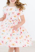 Butterfly Kisses Short Sleeve Pocket Twirl Dress