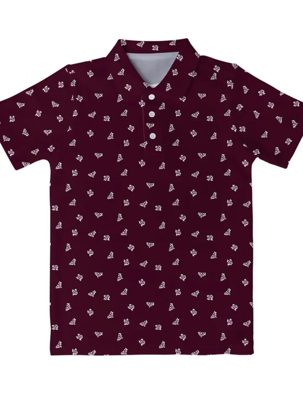 Texas A&M Aggies Repeat Logo Short Sleeve Polo Shirt