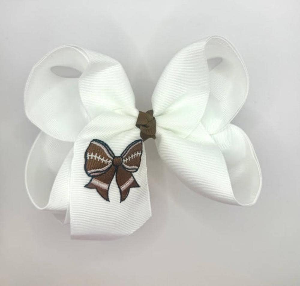 Football Ribbon Bow