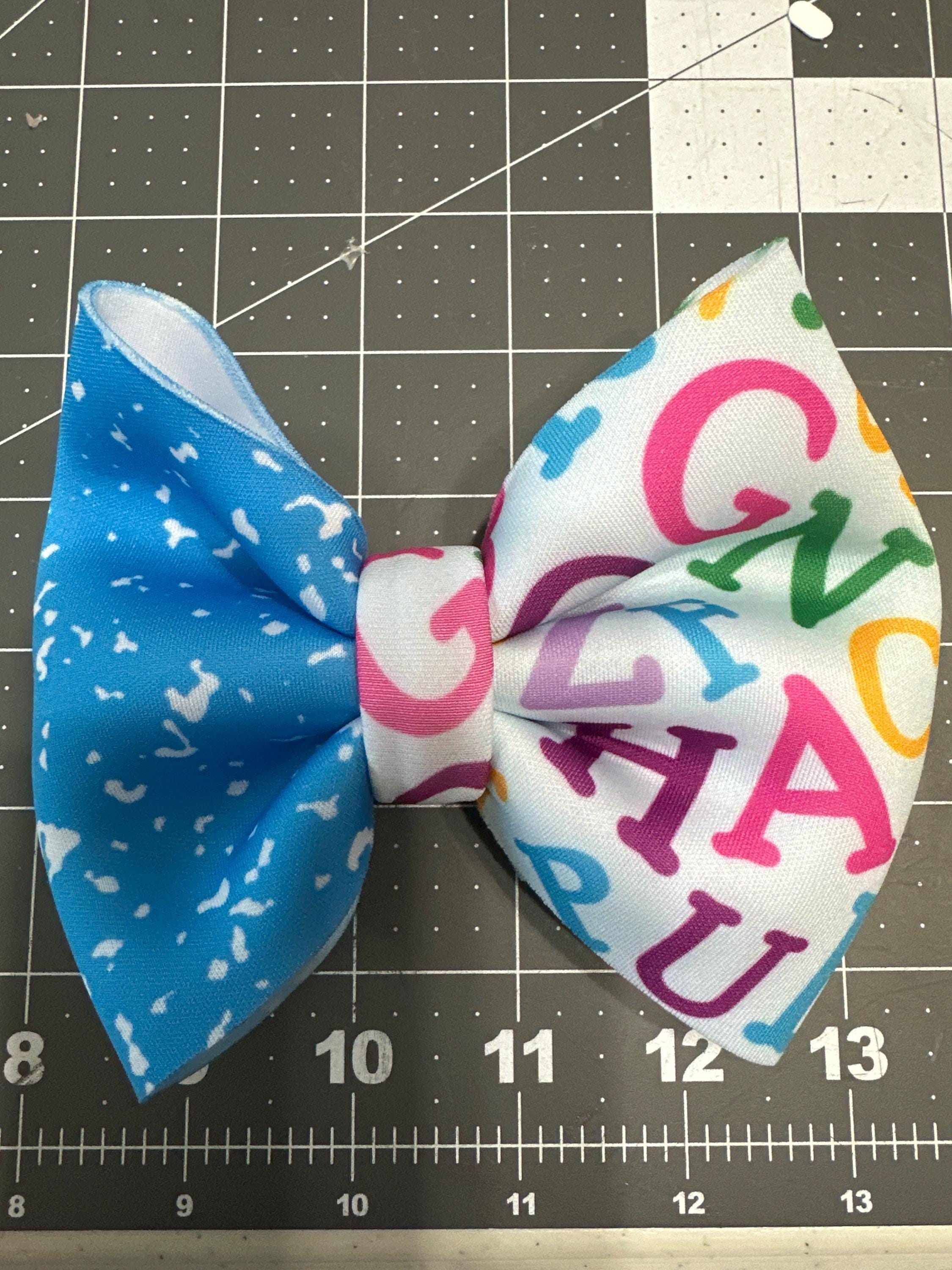 Alphabet Pinch Fabric Hair bow