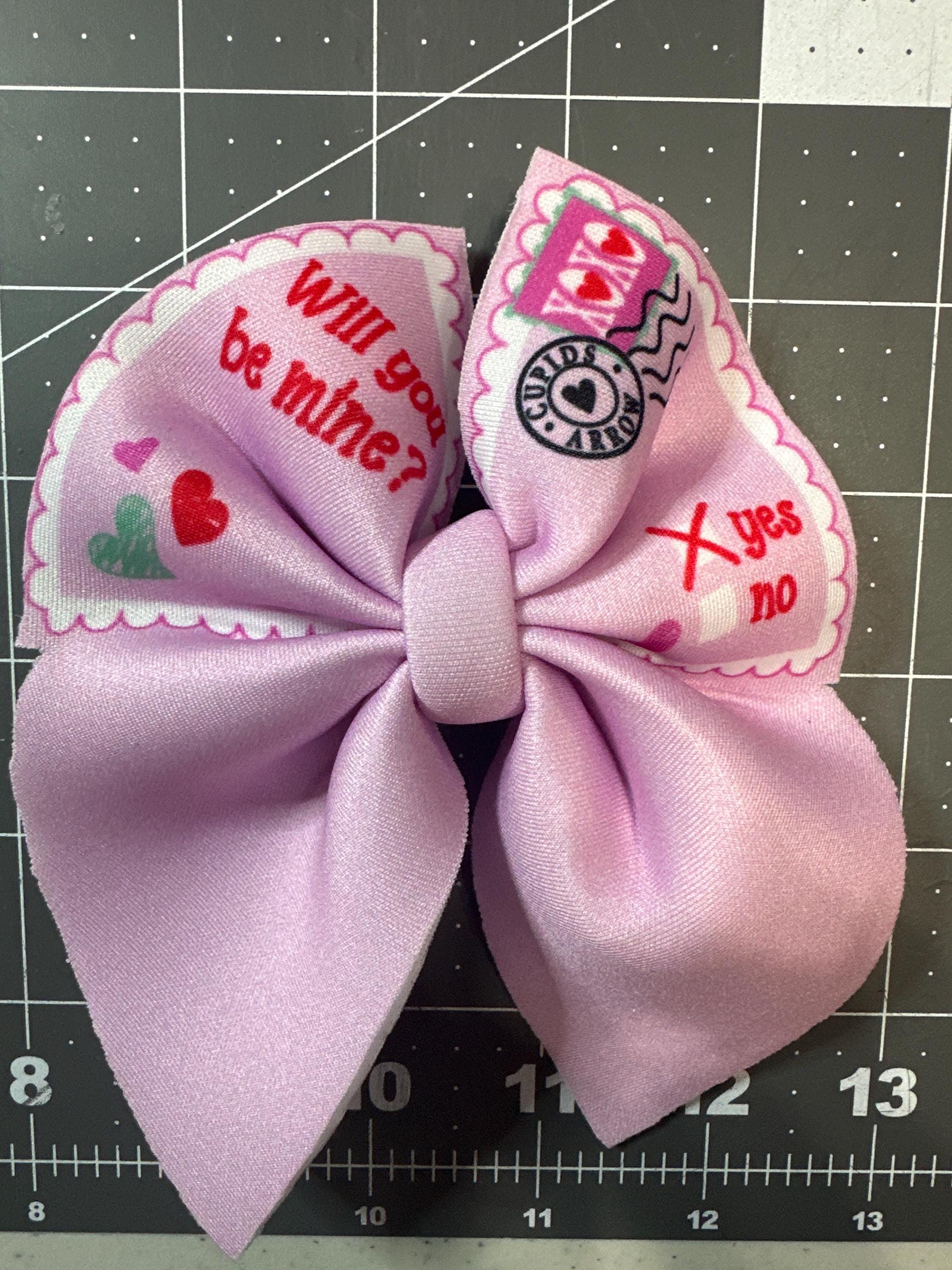 Pastel Valentine Shapes Bubble Neoprene Hair Bows