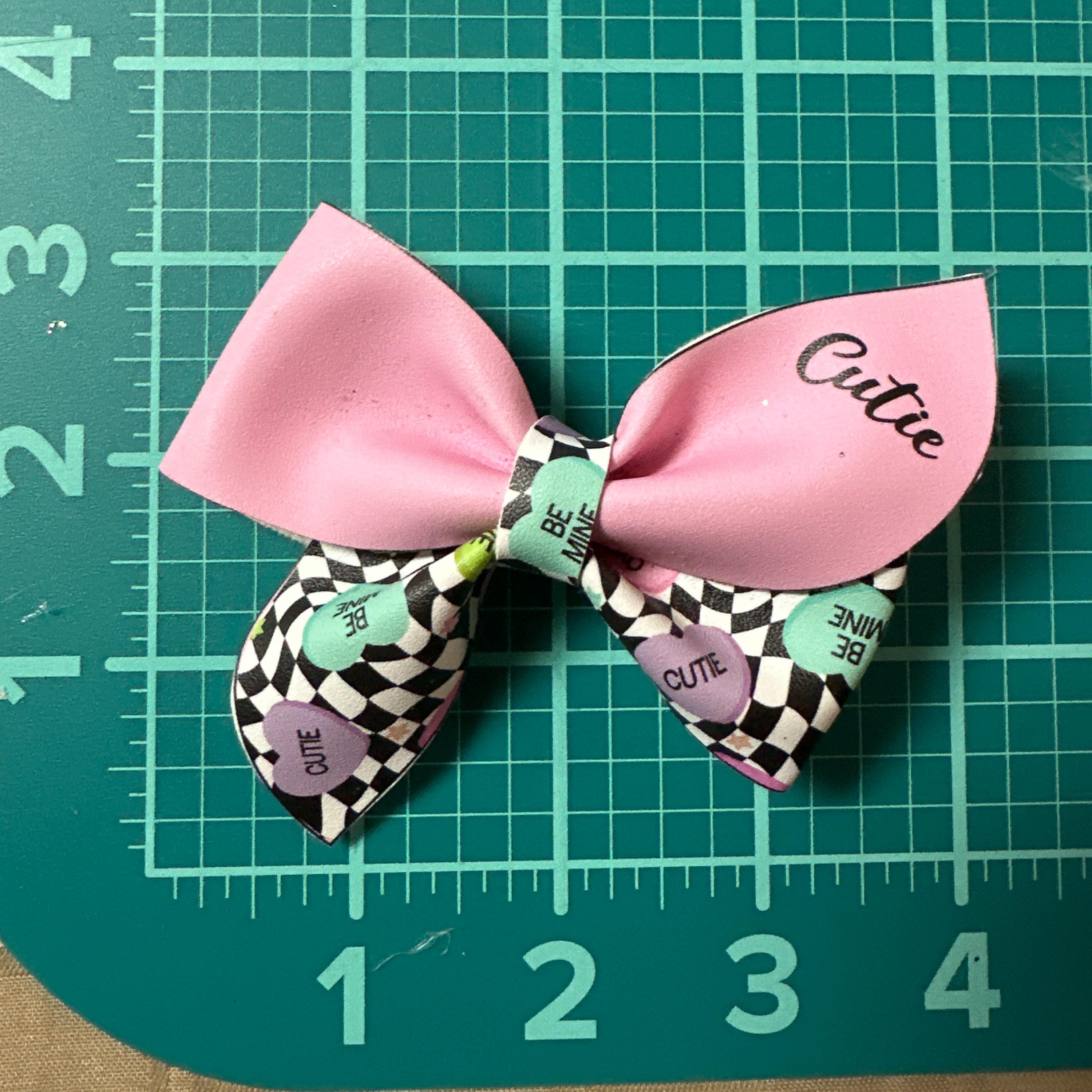 Sweet Treats Pinwheel Faux Leather Hair Bows