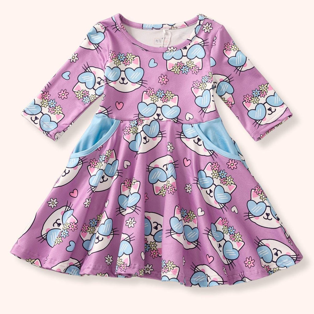 Purrrfectly Cute Girls Dress (Pete + Lucy)