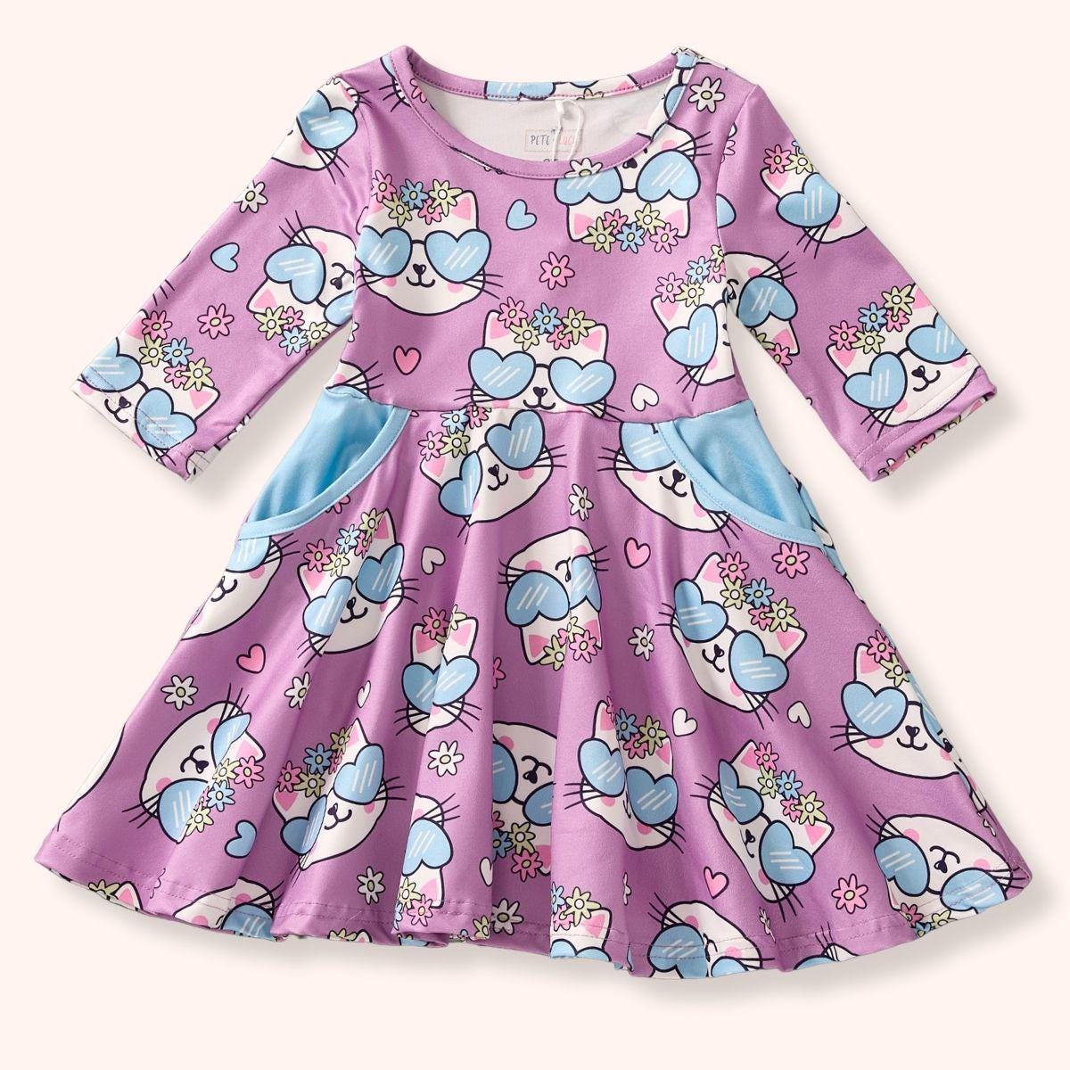 Purrrfectly Cute Girls Dress (Pete + Lucy)