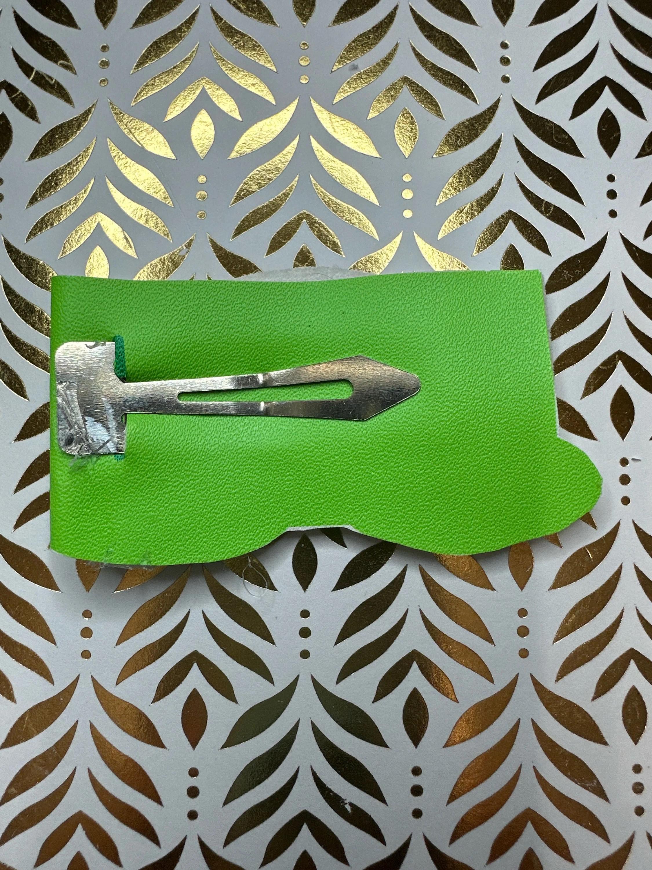 Lucky Leprechaun Faux Leather Hair Clip