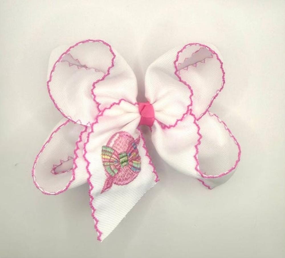 Easter Egg Moonstitch Bow