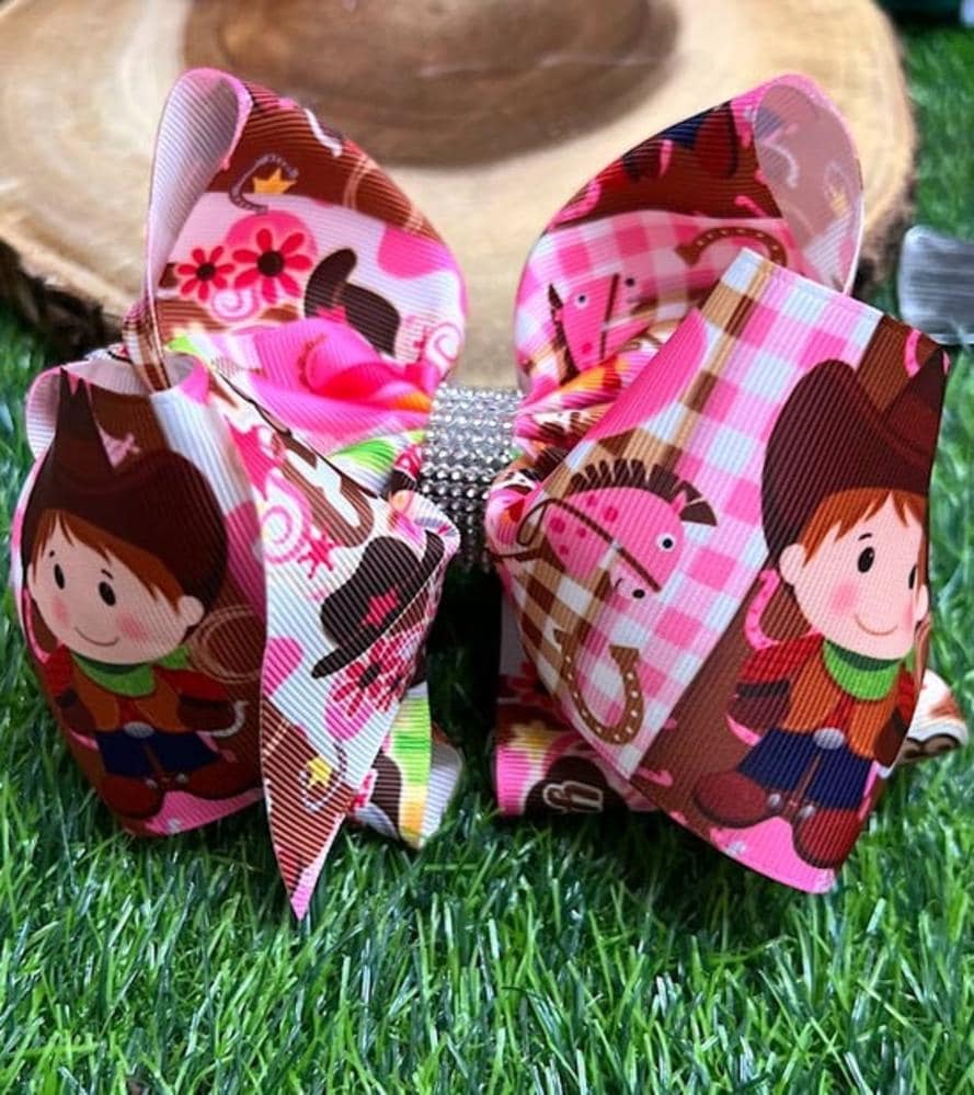 Cowgirl Printed Hair Bows