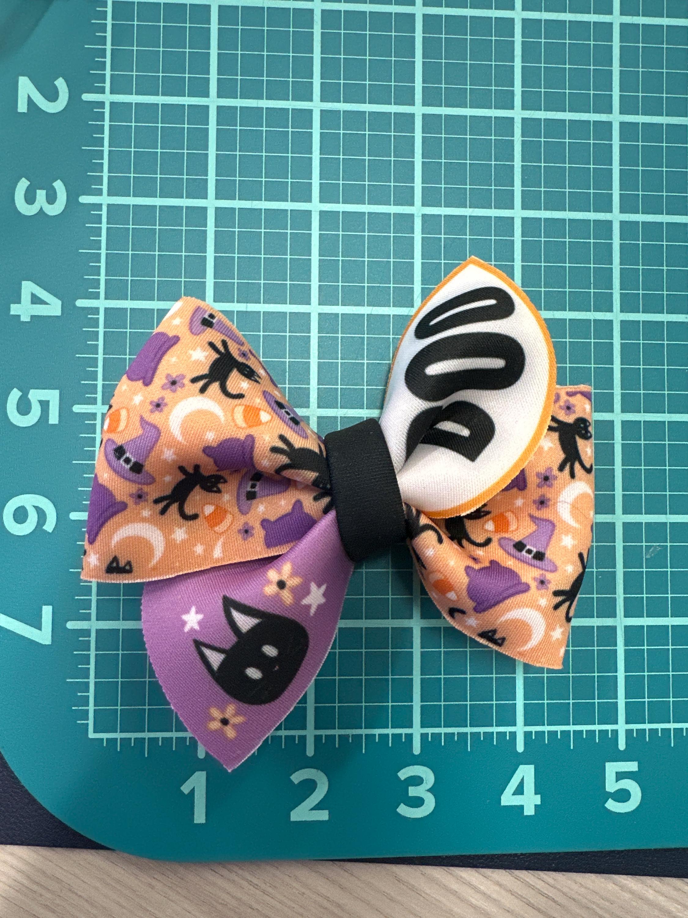 Halloween Pink EEKs Pinwheel Hair bow