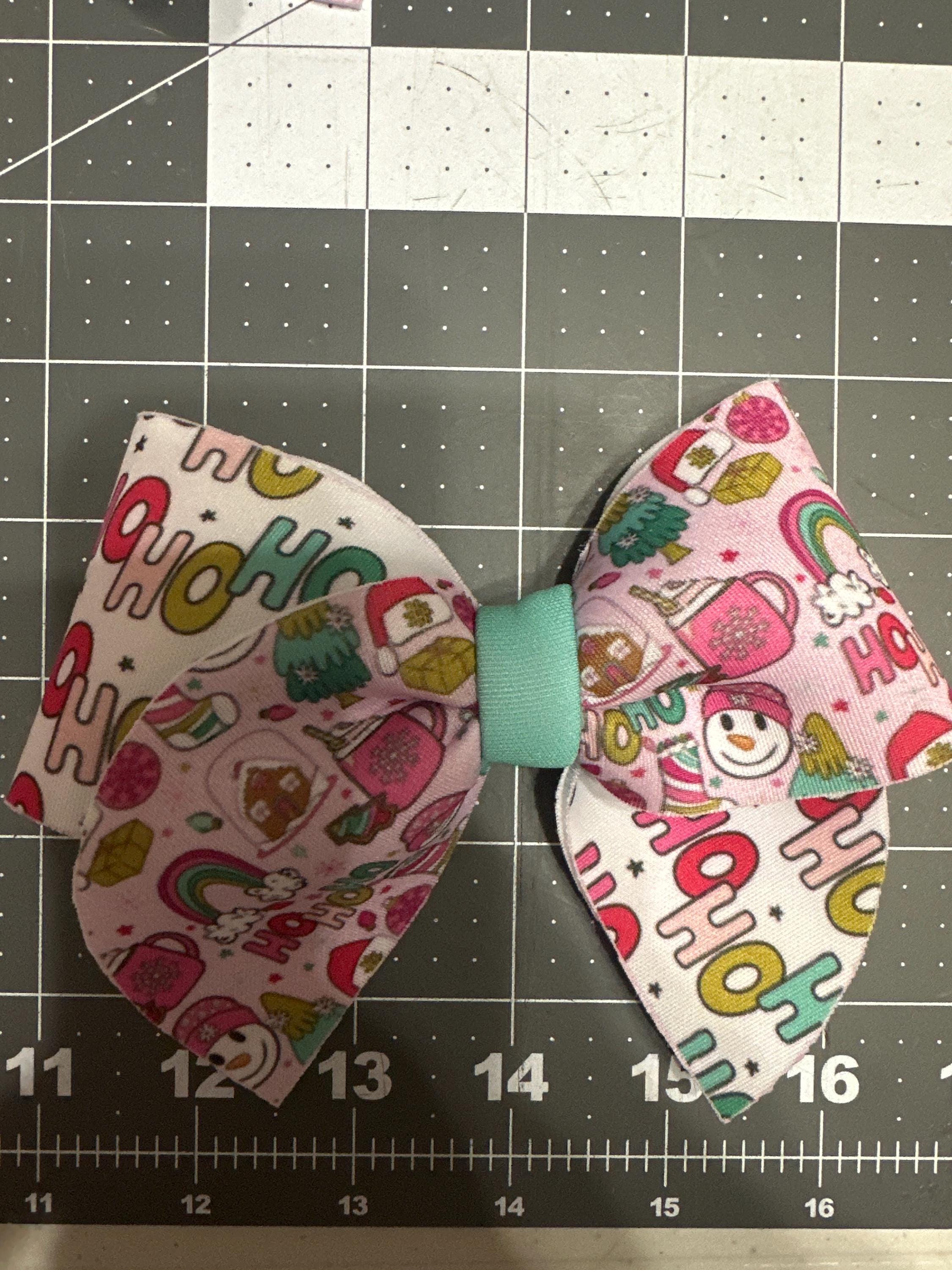 Christmas Neoprene Sailor Bow: Santa, Snowflakes