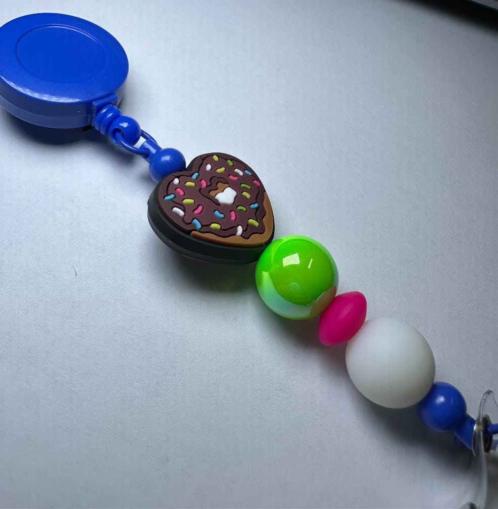 Beaded Retractable Lanyard