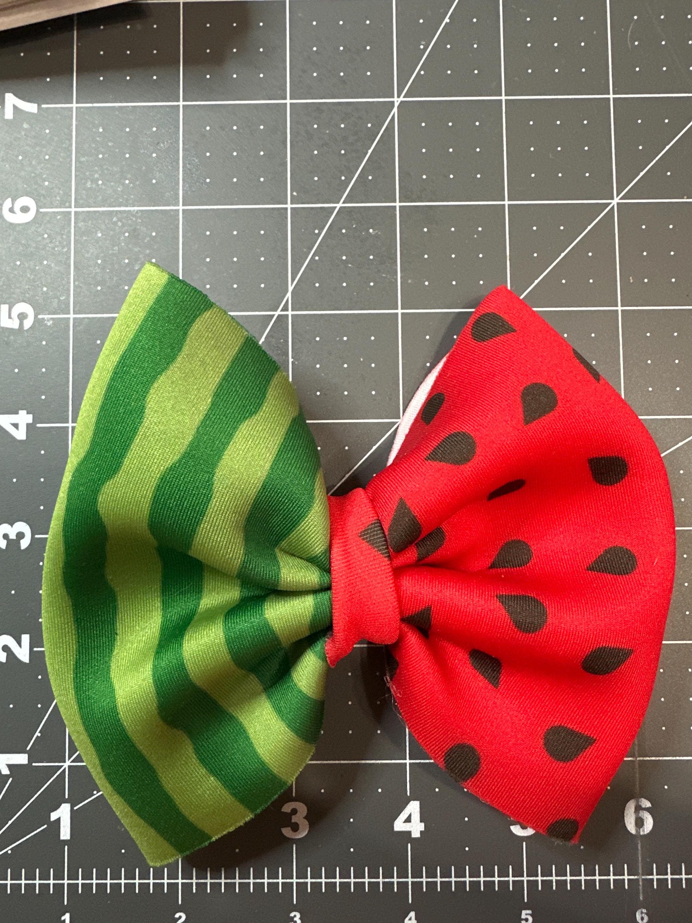 Watermelon Pinch Fabric Hair bow