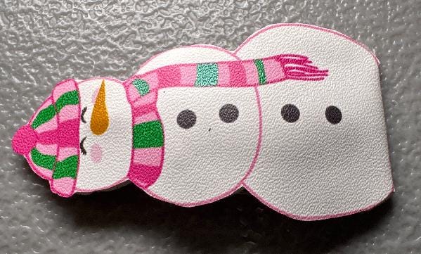 Christmas Faux Leather Hair Clip