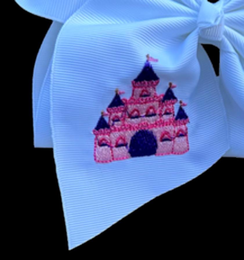 Castle Embroidered Bow