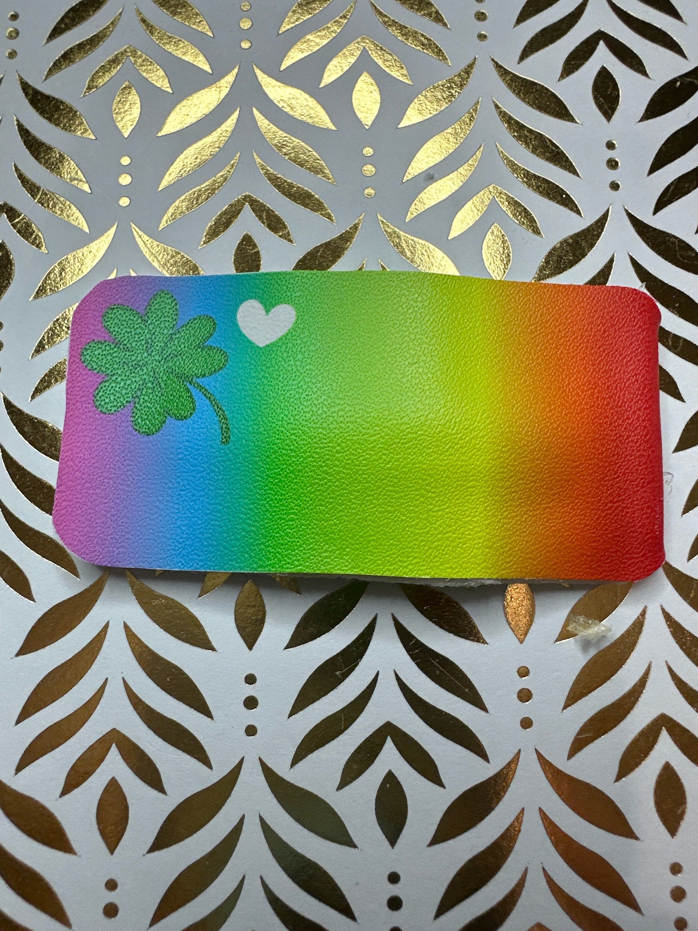 Lucky Leprechaun Faux Leather Hair Clip