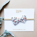Mini Handmade Bow on Headband • Festive Floral