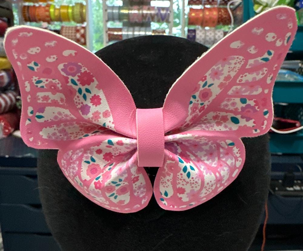 Colorful Butterfly Faux Leather Hair bows