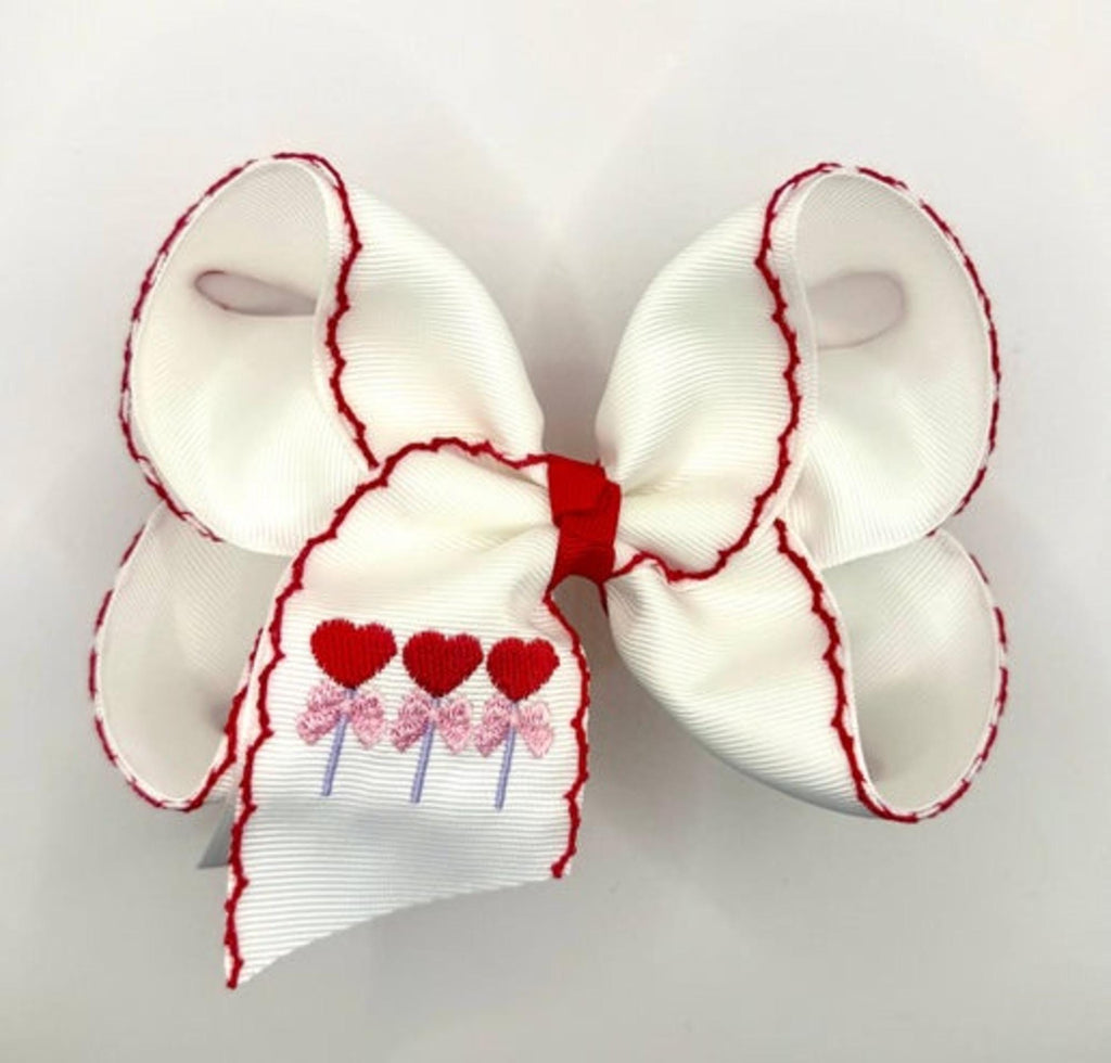 Lollipop Hearts Moonstitch Bow