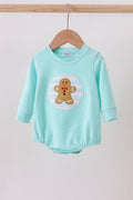 Blue gingerbread applique bubble