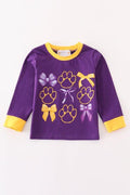 LSU tiger bow girl Long sleeve top
