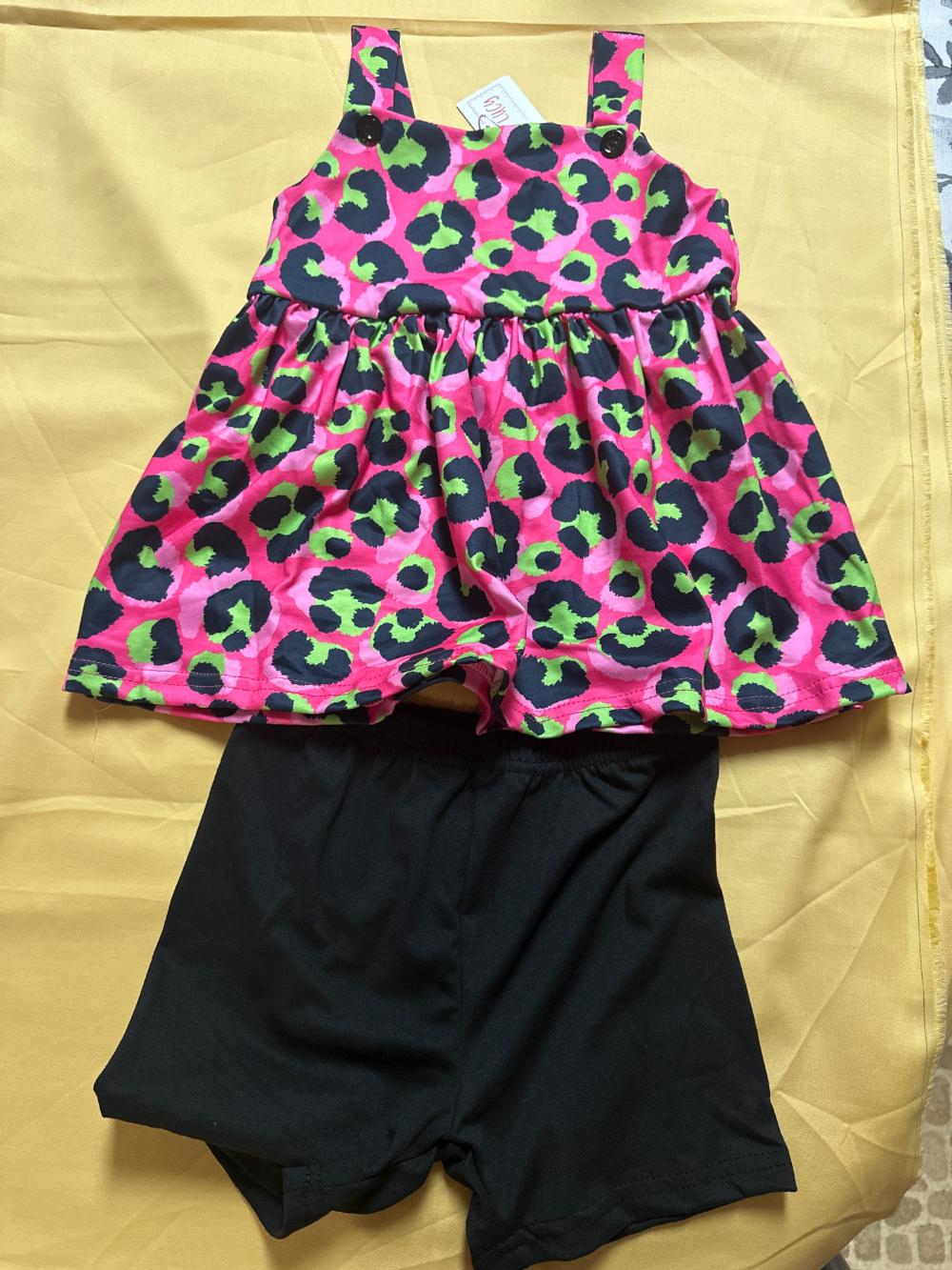 Neon Leopard 2 piece shorts outfits