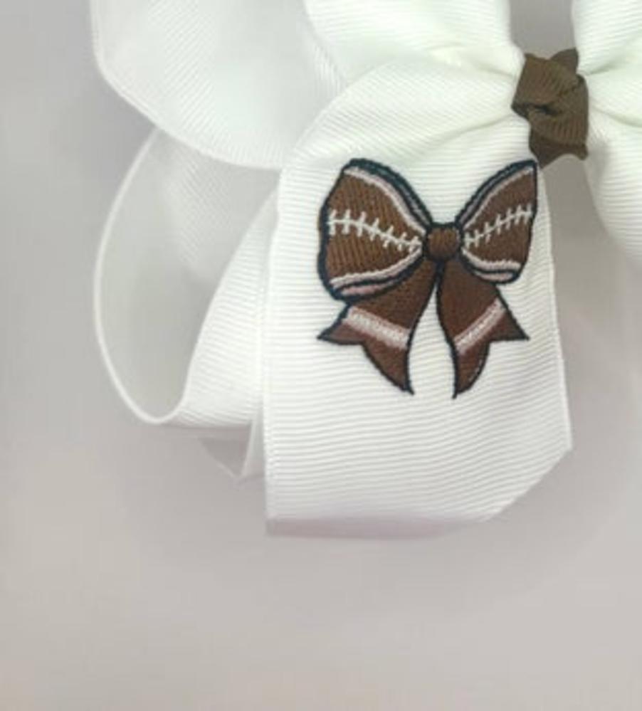 Football Ribbon Bow