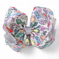 Wide Double Layer Back To School Hair Bow