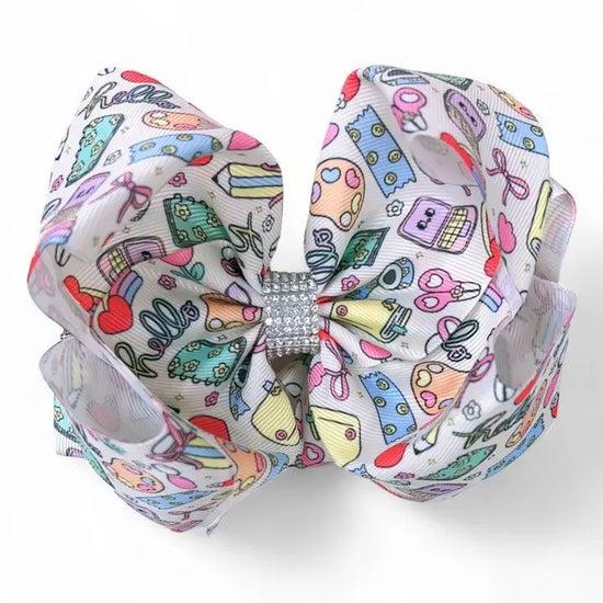 Wide Double Layer Back To School Hair Bow