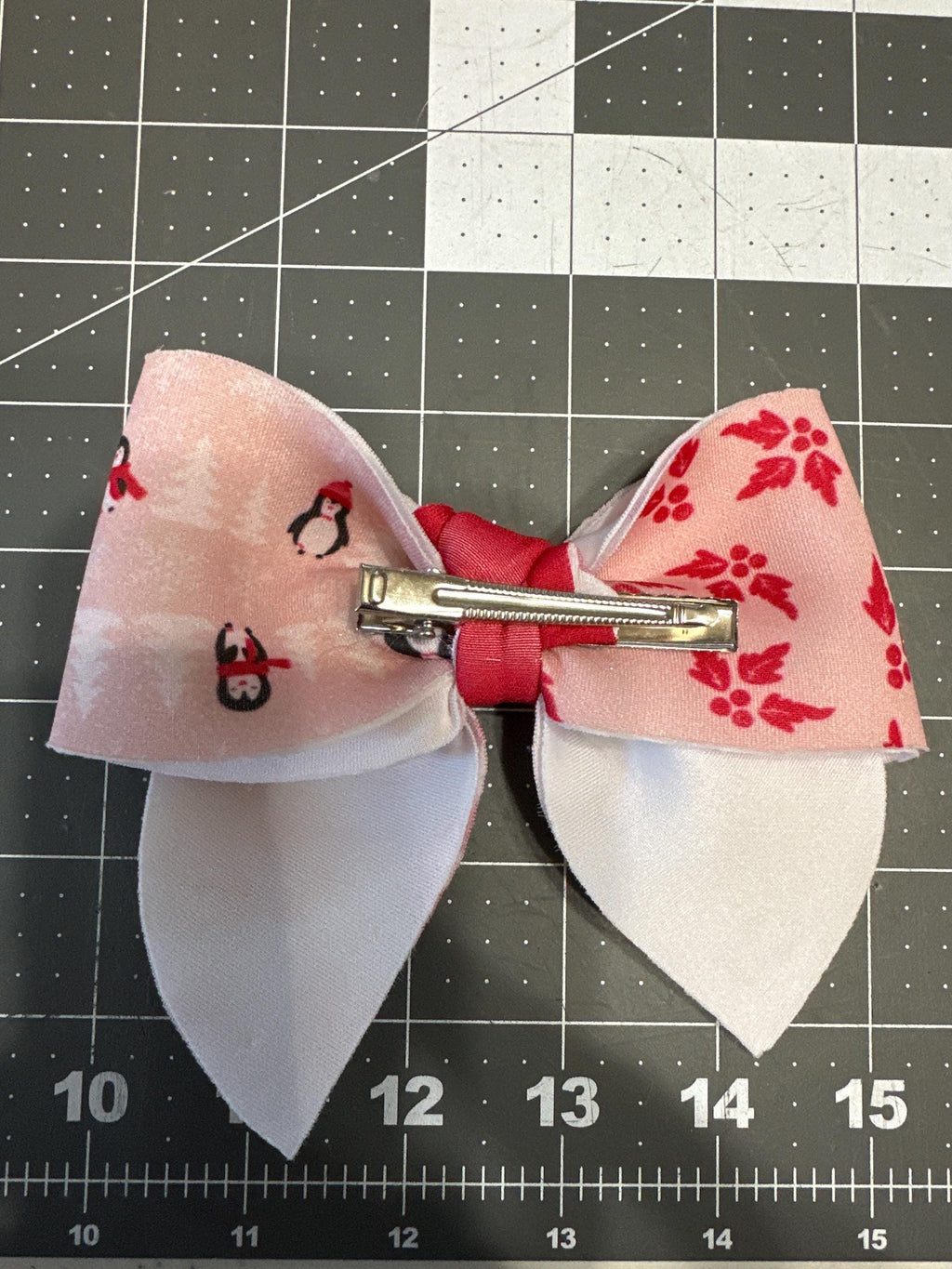 Holly and Penguins Sailor Neoprene Hair Bows