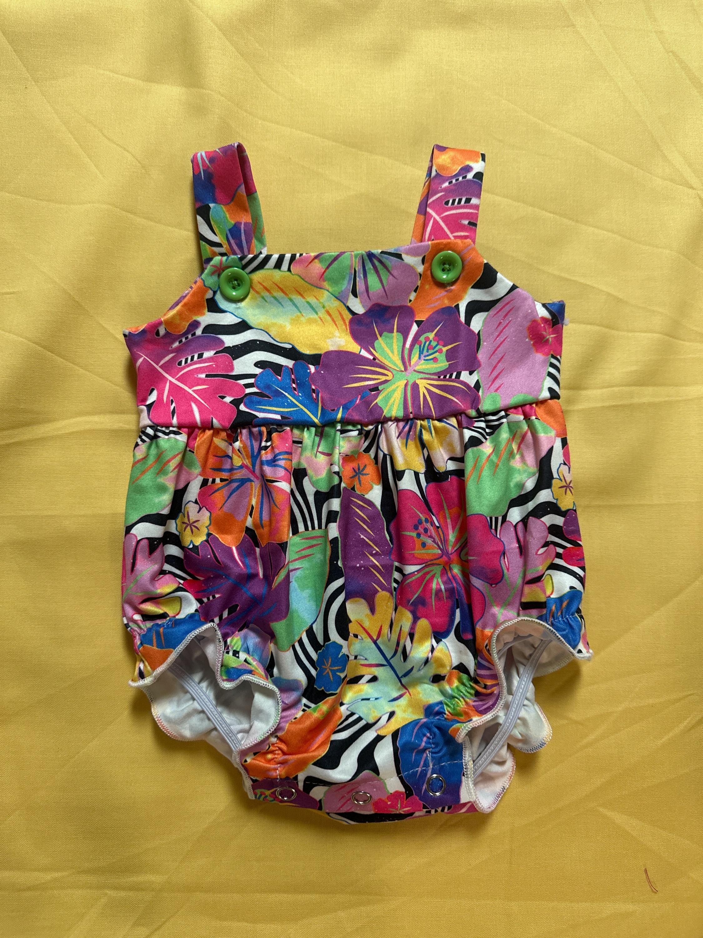 Tropical Hibiscus Girl Romper