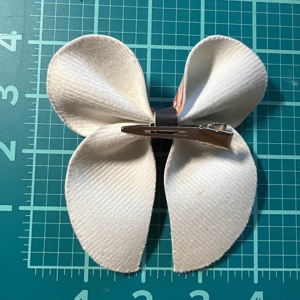 Pink Champagne Bubble Sailor Faux Leather Hair bows