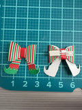 Christmas Stockings Sailor Faux Leather Hair bows