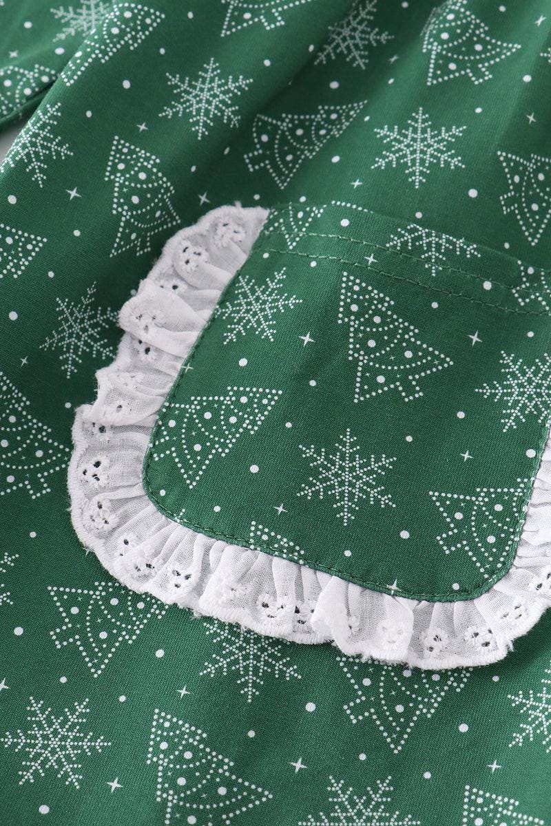 Green Christmas Tree Holiday Dress