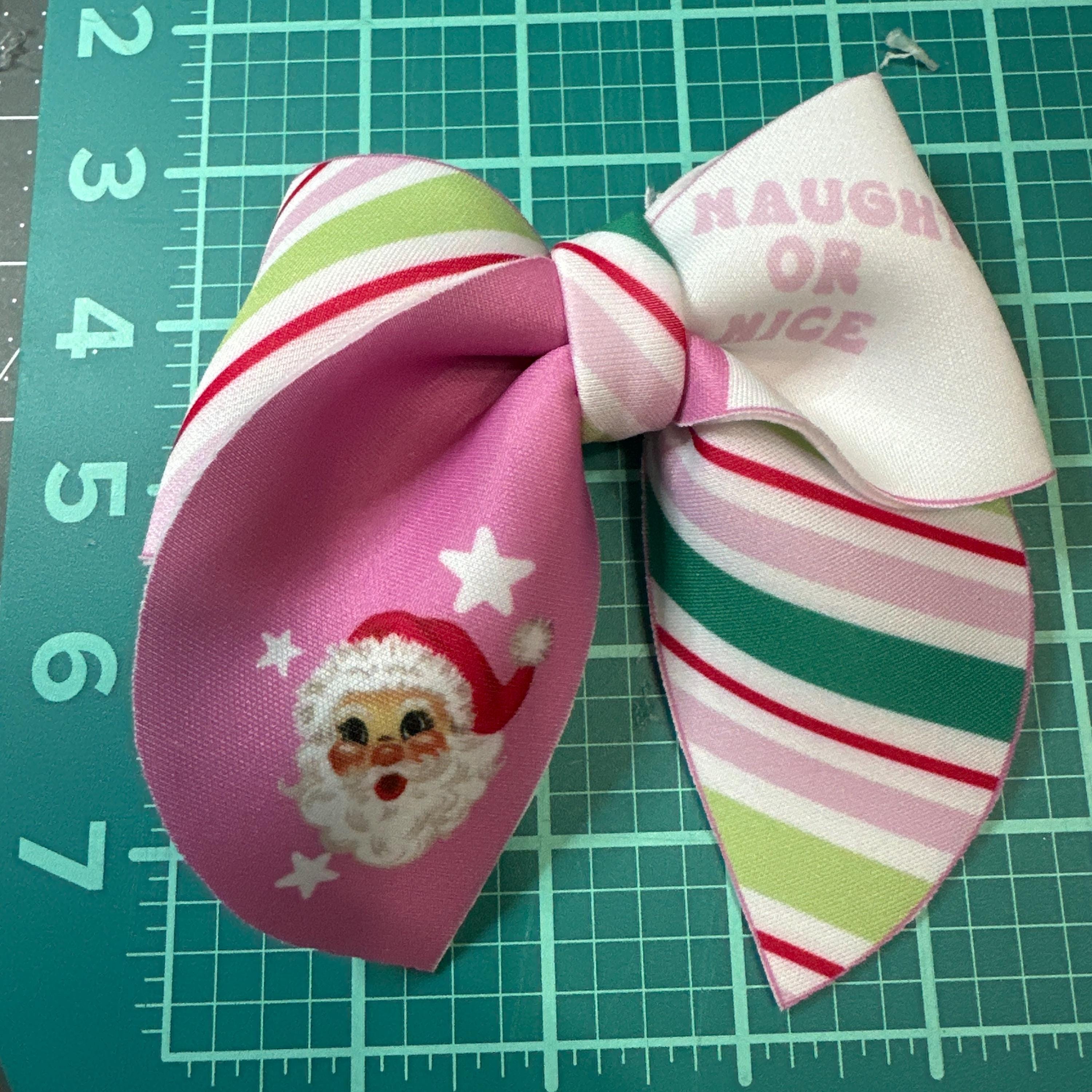 Retro Christmas Sailor Neoprene Hair Bows