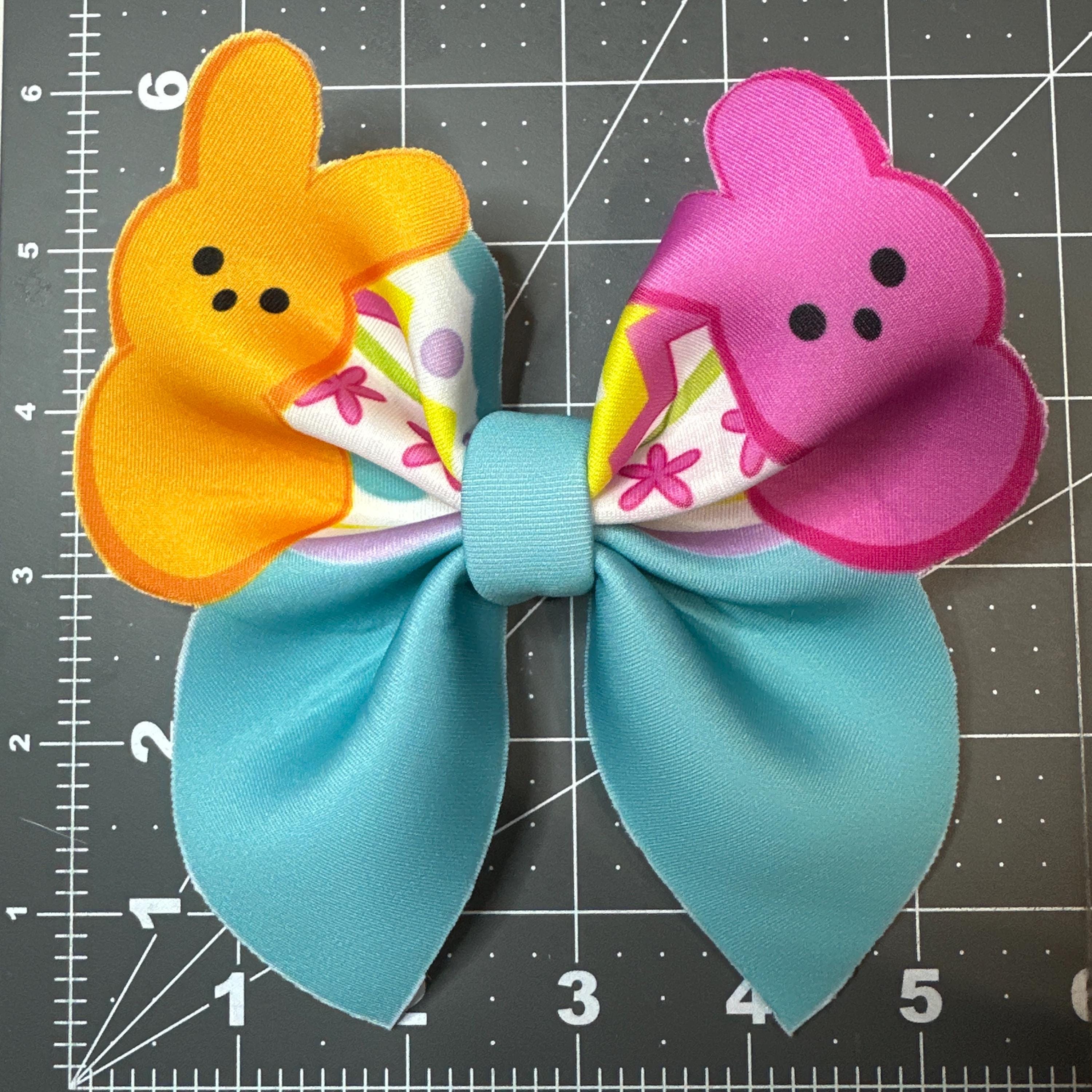 Easter Sweet Treats Shapes Bubble Neoprene Hair Bows