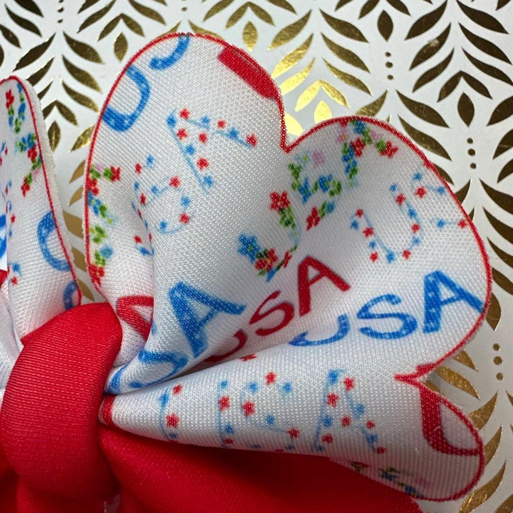Floral USA Shapes Bubble Neoprene Hair bows
