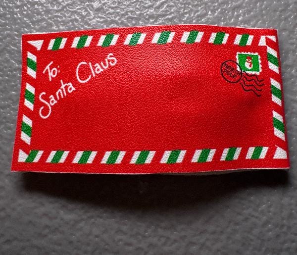 Christmas Faux Leather Hair Clip